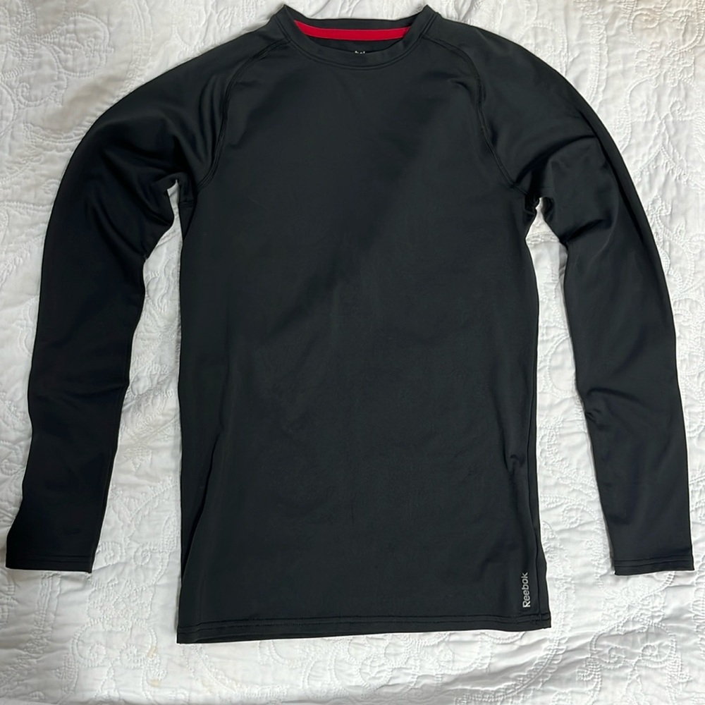 Reebok, Youth, XL 18/20, black, long sleeved, cold weather shirt